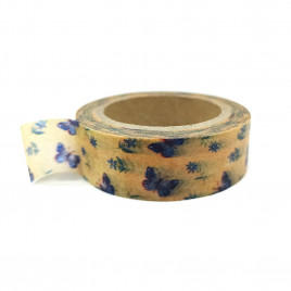 Скотч декоративный Бабочки размер 1,5см*10м