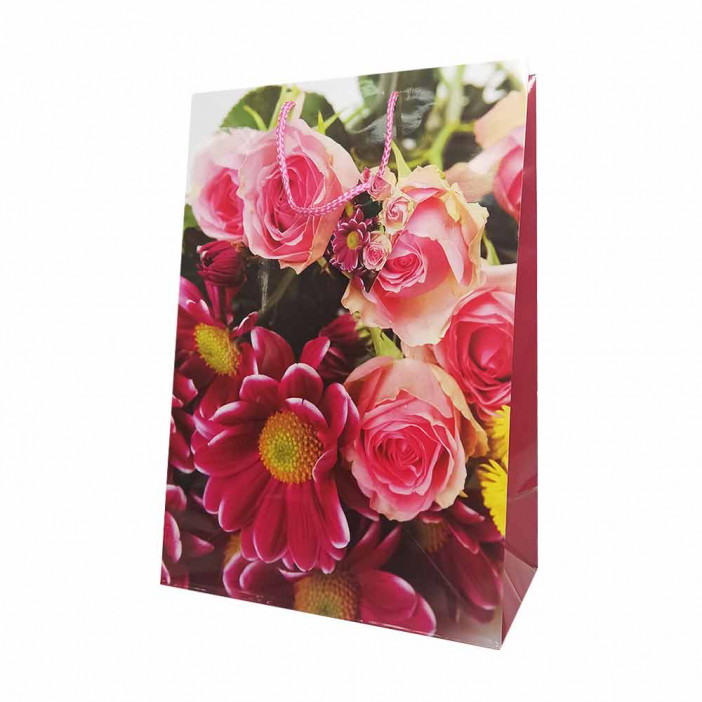 Пакет ламинированный Цветы размер 26*38*15см