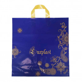 Пакет с петлевой ручкой Готика синий 40*40см 100мкм 25шт