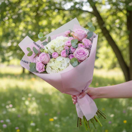 Пленка в рулоне Лак пастель розово-сиреневая размер 59см 180гр