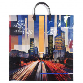 Пакет с пластмассовыми ручками 40*44см Light of the sity 10шт