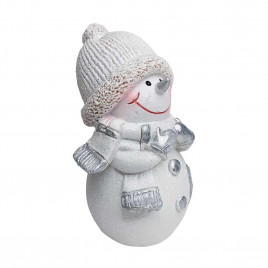 Снеговик декоративный с блеском H-8см