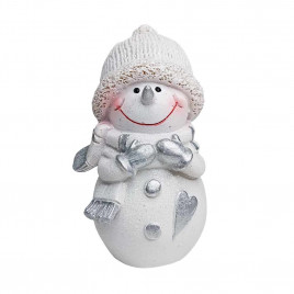 Снеговик декоративный с блеском H-8см