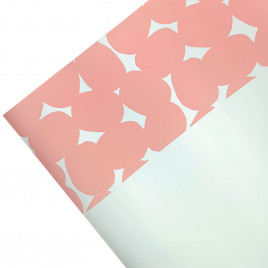 Пленка в рулоне матовая Монпансье белая размер 58см*10м 65мкм