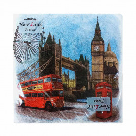 Салфетки бумажные с рисунком Лондон 33*33см 2-х слойные 20шт