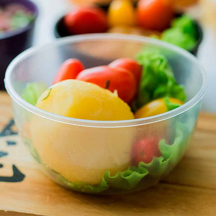 Баночка плошка 360мл с крышкой