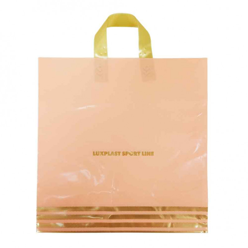 Пакет с петлевой ручкой Спортлайн персиковый 40*40см 100мкм 25шт