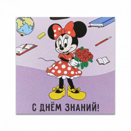 Мини-открытка 1 сентября Минни №1 7*7см
