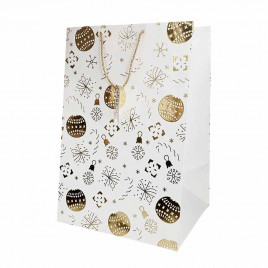 Пакет ЛЮКС НГ С Новым годом с золотым тиснением размер 36*54*30см