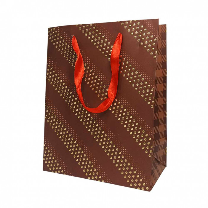 Пакет ЛЮКС Клепки золотые размер 18*23*10см