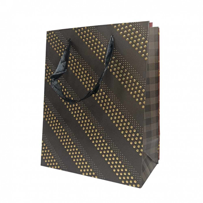 Пакет ЛЮКС Клепки золотые размер 18*23*10см