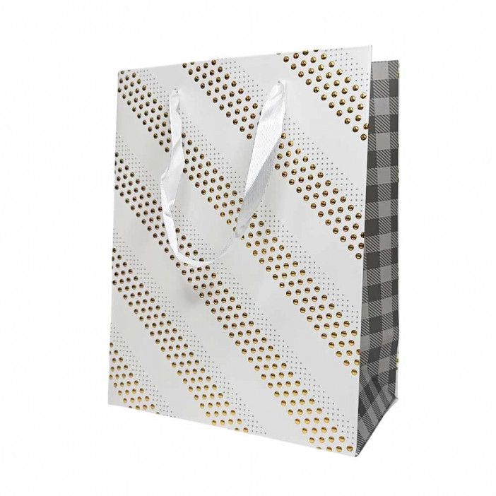 Пакет ЛЮКС Клепки золотые размер 18*23*10см