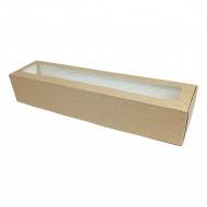 Коробка пищевая пенал ECO UniBox с окном размер 350*80*60мм (уп.10шт)