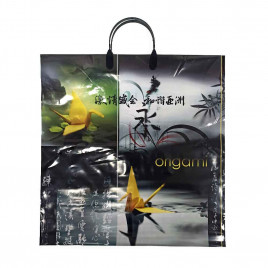 Пакет с пластмассовыми ручками 40*44см Оригами 10шт