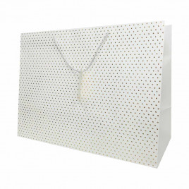 Пакет ЛЮКС Золотые точки размер 54*40*24см