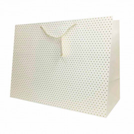 Пакет ЛЮКС Золотые точки размер 54*40*24см