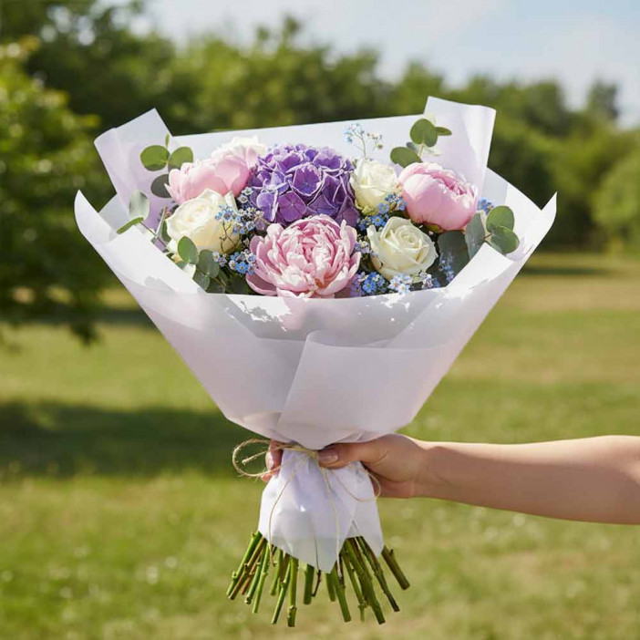 Пленка в рулоне Лак пастель лавандовая размер 59см 180гр