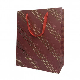 Пакет ЛЮКС Клепки золотые размер 26*32*12см