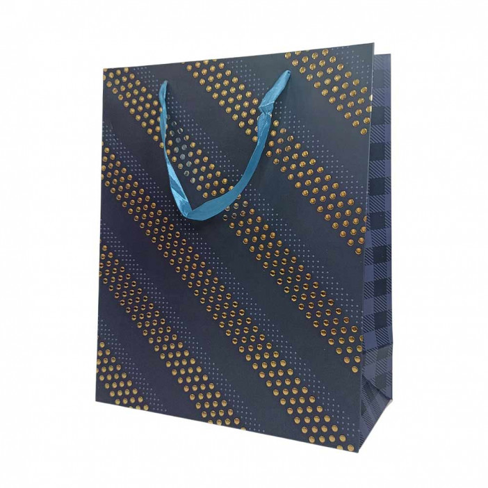 Пакет ЛЮКС Клепки золотые размер 26*32*12см