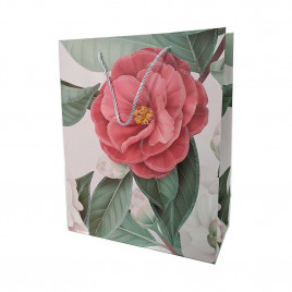 Пакет ЛЮКС Цветы с блестками размер 26*32*12см