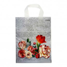 Пакет с петлевой ручкой Бутоны 24*30см 60мкм 50шт