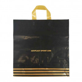 Пакет с петлевой ручкой Спортлайн черный 40*40см 100мкм 25шт