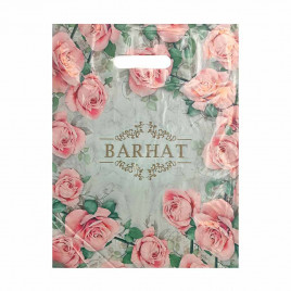 Пакет с вырубной ручкой Бархат ПНД 30*40см 40мкм 50шт