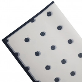 Пленка Горох черный на белом размер 58*58см 50мкм