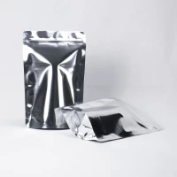Дой-пак серебро с окном и замком zip-lock размер 170*265мм (40+40) уп 10шт