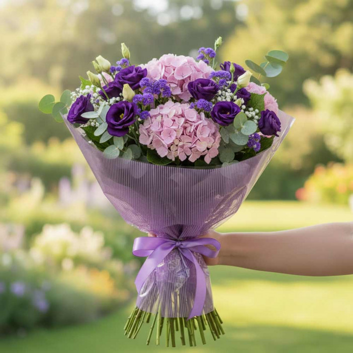 Пленка в рулоне Плиссе сиреневая размер 70см*8м