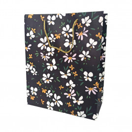 Пакет ЛЮКС Ромашки с блеском размер 26*32*12см