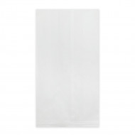 Пакет бумажный белый с ламинацией с плоским дном 40г/м2 размер 28,5*14,5*9см уп 10шт