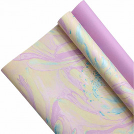 Пленка в рулоне матовая Протея нежно-сиреневая размер 58см*10м 65мкм