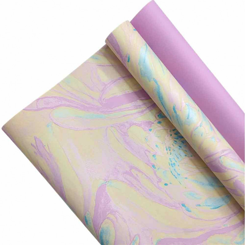 Пленка в рулоне матовая Протея нежно-сиреневая размер 58см*10м 65мкм