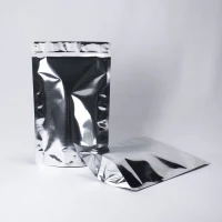 Дой-пак серебро с окном и замком zip-lock размер 210*330мм (40+40) уп 10шт