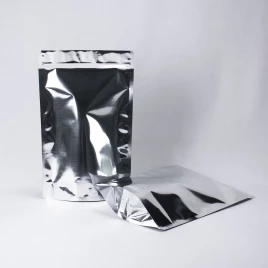 Дой-пак металл серебро с замком zip-lock 210*330мм (40+40) уп 10шт