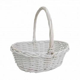 Корзина овальная белая ива в 3-х размерах