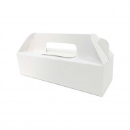 Коробка для пирожного и выпечки Fupeco HandBox с ручкой белая размер 275*90*70мм уп 10шт