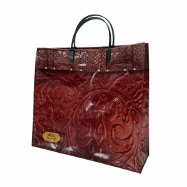 Сумка с пластмассовыми ручками многослойная Best Quality 28*29см 