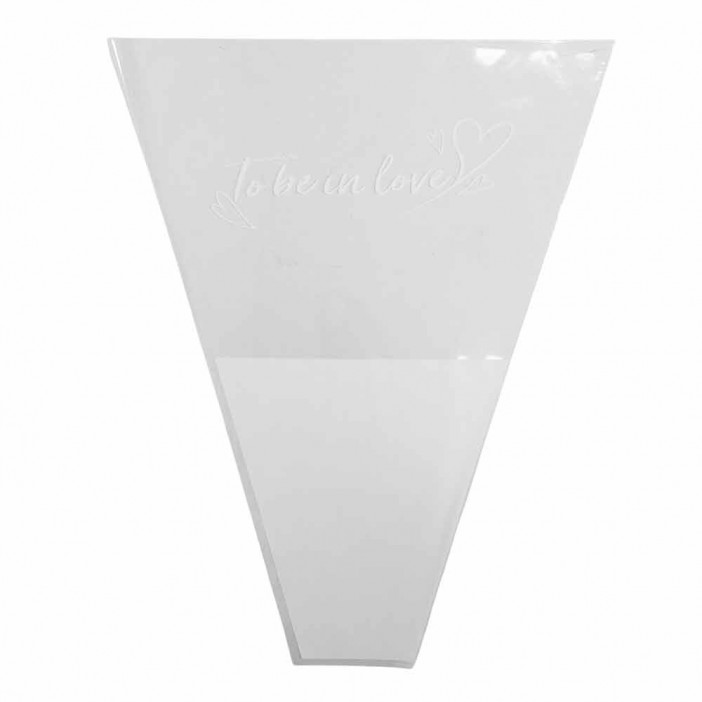 Конус To be in love белый размер 40*50см уп 50шт