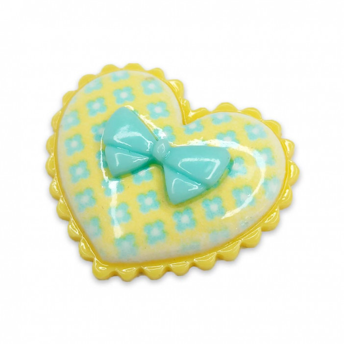 Декор из пластика Сердечки цветные размер 3*2,5см 