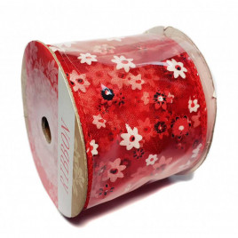 Лента органза с проволокой размер 6,3см*9м