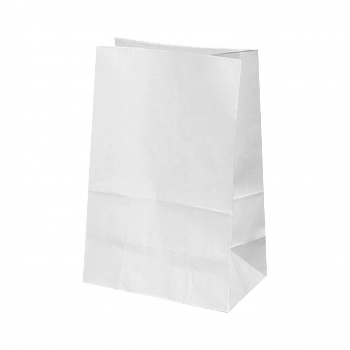 Пакет бумажный белый с прямоугольным дном 80г/м2 размер 35*26*14см уп 10шт