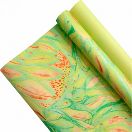 Пленка в рулоне матовая Протея светло-желтая размер 58см*10м 65мкм