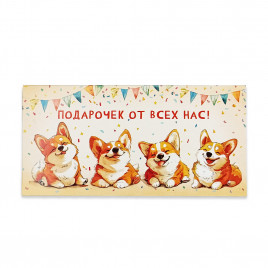 Конверт для денег Подарочек от всех нас 8*16,5см арт 96841