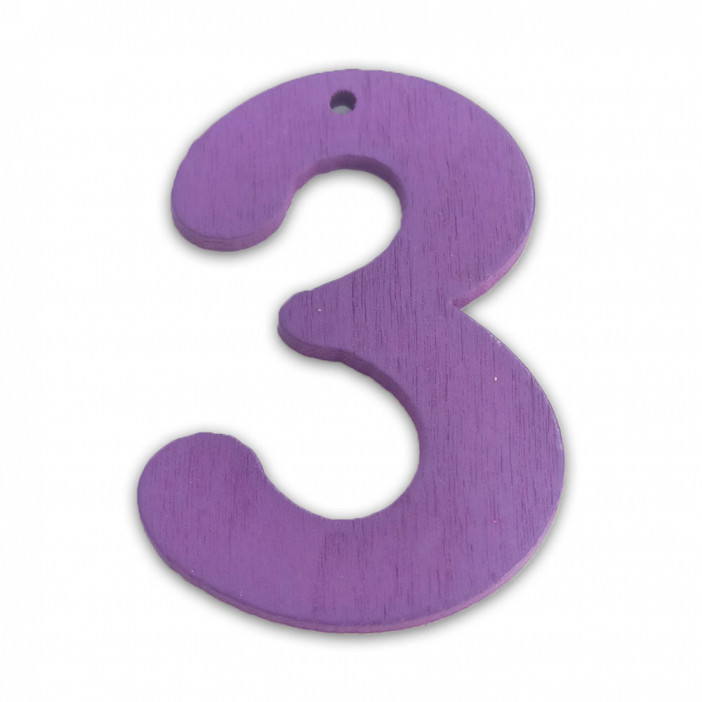 Декор из дерева Цифры 4*2,5см