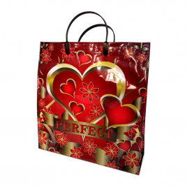 Сумка с пластмассовыми ручками многослойная Perfect 37*34см