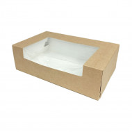 Коробка для торта с окном крафт размер 200*120*60мм 
