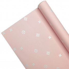 Пленка в рулоне матовая Бренд розовый жемчуг размер 58см*10м 65мкм