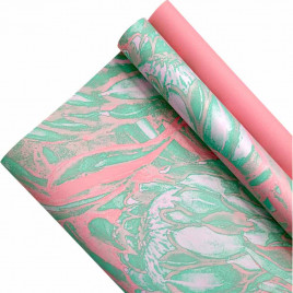 Пленка в рулоне матовая Протея розовая размер 58см*10м 65мкм